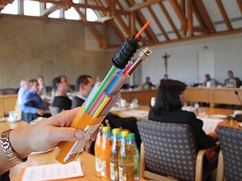 So sehen die Leitungen aus: Kabel für das schnelle Internet wurden am Montag im Kreistag-Ausschuss gezeigt, der in Haßfurt tagte.  Foto: Klaus Schmitt