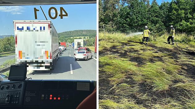 A70 bei Neudrossenfeld: Feuerwehr-Fahrzeug bei Brand-Einsatz blockiert - "reiner Egoismus"