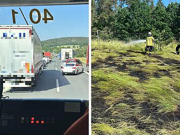 A70 bei Neudrossenfeld: Feuerwehr-Fahrzeug bei Brand-Einsatz blockiert - "reiner Egoismus"