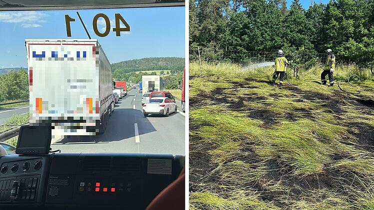 A70 bei Neudrossenfeld: Feuerwehr-Fahrzeug bei Brand-Einsatz blockiert - "reiner Egoismus"