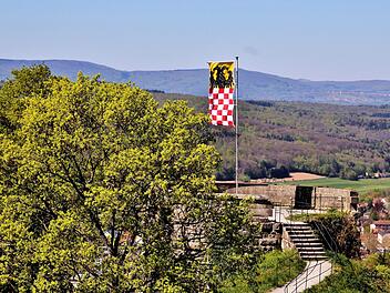 Blick von Burg Botenlauben auf Bad Kissingen, bald wieder so wie auf diesem Foto mit Fahne.  Foto: Werner Vogel