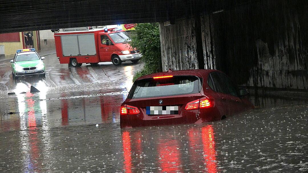 Starkregen und Hagel: Unwetter über Bamberg