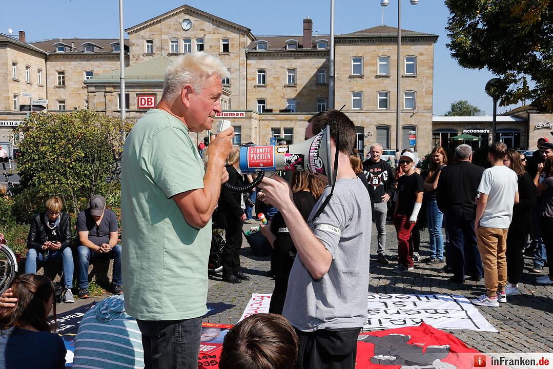 Demonstration vom Bündnis gegen Rechtsextremismus und Rassismus in Bamberg
