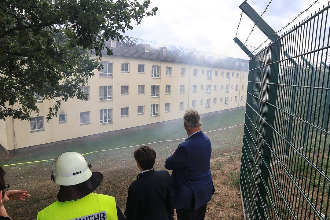 Großbrand im ANKER-Zentrum Bamberg