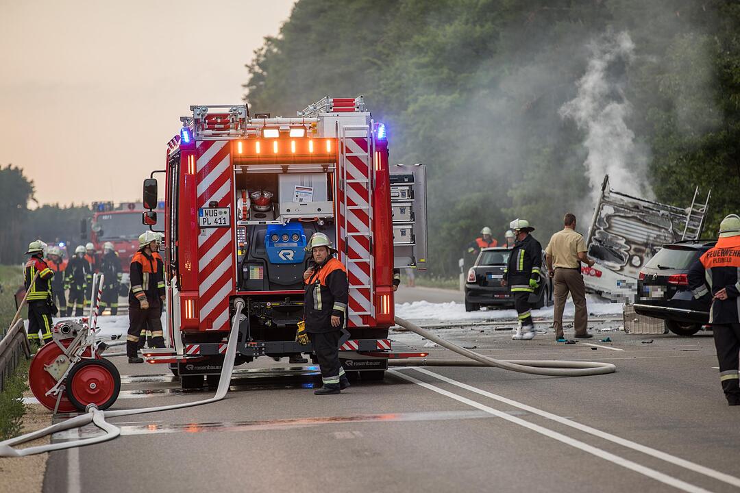 Schwerer Unfall bei Pleinfeld im Kreis Weißenburg-Gunzenhausen