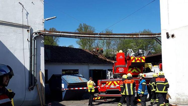 In Blumenrod brannte ein Lagergeb&auml;ude.Rainer Lutz
