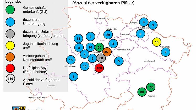 Überblick über die Unterkünfte für Asylbewerber im Landkreis Lichtenfels