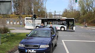 Unfall mit Stadtbus in Bayreuth