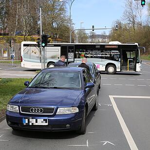 Unfall mit Stadtbus in Bayreuth