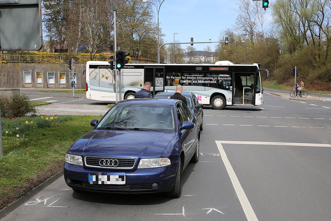 Unfall mit Stadtbus in Bayreuth