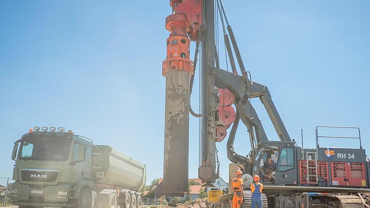Die Brückenbaustelle bei MönchsambachFoto: Lea Schreiber