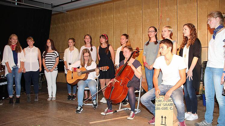 Die Schüler des Philipp-Schönborn-Gymnasiums Münnerstadt begeisterten bei ihrem Sommerkonzert mit Musik und Gesang. Foto: Dieter Britz