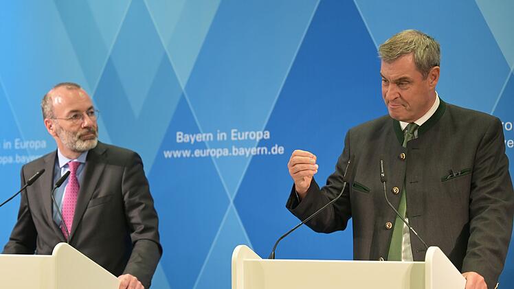 S&ouml;der und bayerisches Kabinett in Br&uuml;ssel
