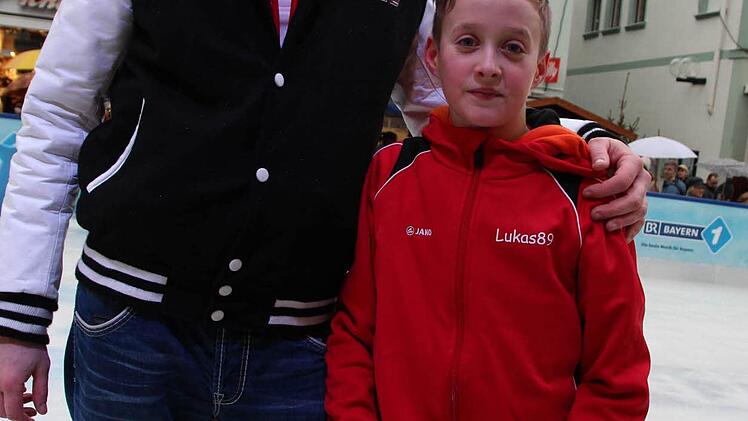 Holger Buczynski und Lukas Wirsing"Feiern & Eis" auf dem Marktplatz in Bad Kissingen Foto: Carmen Schmitt