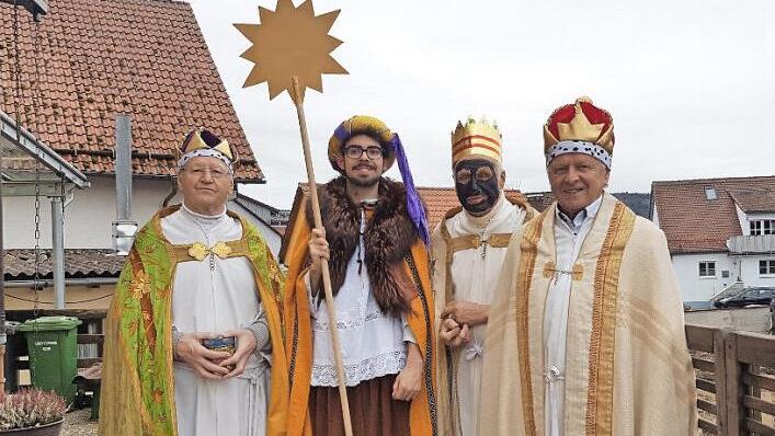 Die Seniorengruppe mit jüngerem Sternträger: Josef Haas, Jakob Haber, Heinrich Uttenreuther und Richard Redel  Fotos: Carmen Schwind