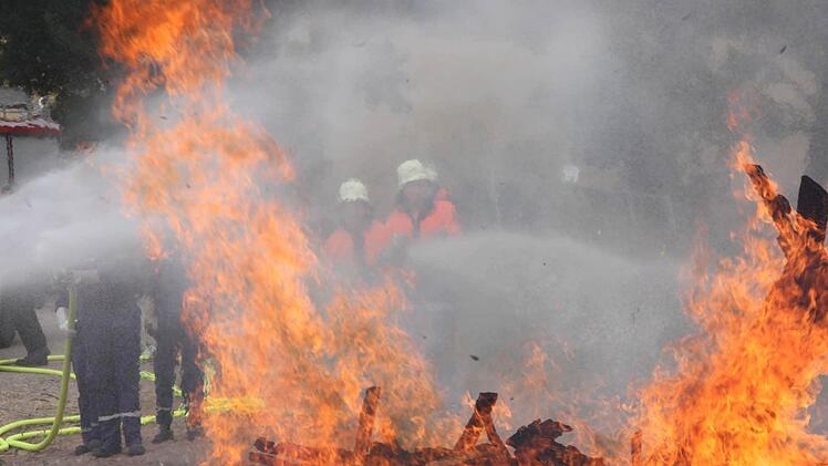 Berufsfeuerwehrtag in Münnerstadt.Foto: Arnold Nöth
