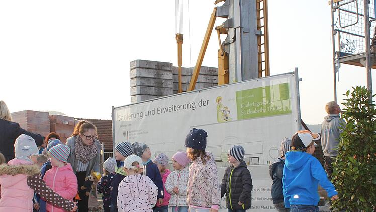 Das Richtfest für die Erweiterung der Kita St. Elisabeth Thulba wurde bereits im Herbst gefeiert.  Foto: Birgit Will/Archiv