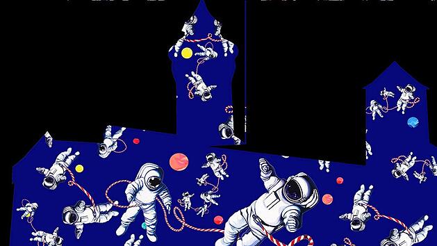 So wird die N&uuml;rnberger Kaiserburg am 4. Mai 2019 aussehen. Die Projektion mit dem Titel "Himmlische Reise" ist wie jedes Jahr ein Highlight der Blauen Nacht in N&uuml;rnberg. Foto: Eun Hui/Chang Min Lee