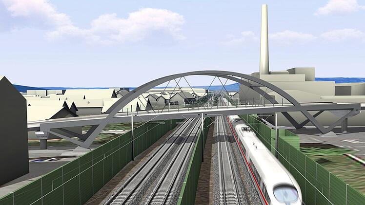 Die neue Piastenbrücke - hier im Modell - wird nun frühestens im Jahr 2020 gebaut und 2021 fertig sein.  Illustration: DB AG