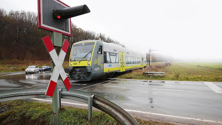 Der gefährliche Bahnübergang bei Wiesenthau Foto: Josef Hofbauer