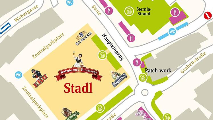 Der Stadel wird um 90 Grad Richtung Stadthalle gedreht. Foto: Kulmbacher Brauerei