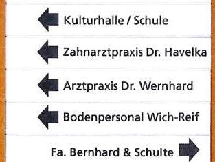 So sieht der Entwurf und die Diskussionsgrundlage von Yannic Wildner für ein neues innerörtliches Beschilderungskonzept aus.