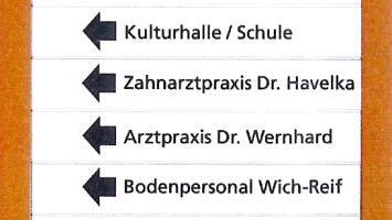 So sieht der Entwurf und die Diskussionsgrundlage von Yannic Wildner für ein neues innerörtliches Beschilderungskonzept aus.