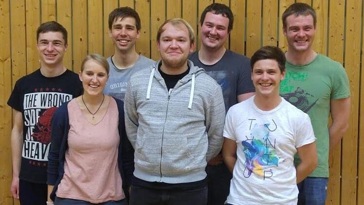 Vereinsmeister Faschingsw&ouml; (von links):  Daniel Wehner, Katharina Hein, Lukas Then, Julian Reichert,Christian Krisam, Marco F&ouml;ller und Steffen Krisam. Foto: Timo Schmitt