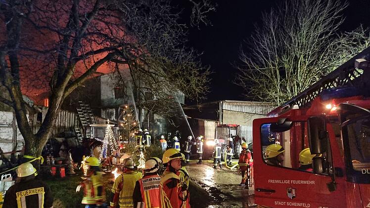 Feuer in Höfen: Stall mit 50 Rindern in Vollbrand löst Großeinsatz aus
