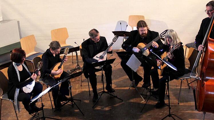 Das Kammermusikensemble, Iris Hammer (links), ganz rechts Alexander Wagenpfeil. Foto: Johanna Blum