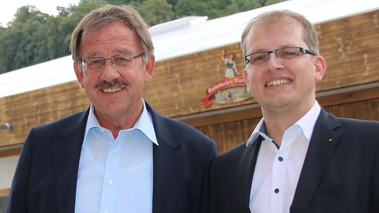 Ralf Hartnack (rechts) steht auf Platz 1 der Stadtratsliste, Stefan Schaffranek auf Platz 2. Foto: Archiv/Alexander Hartmann