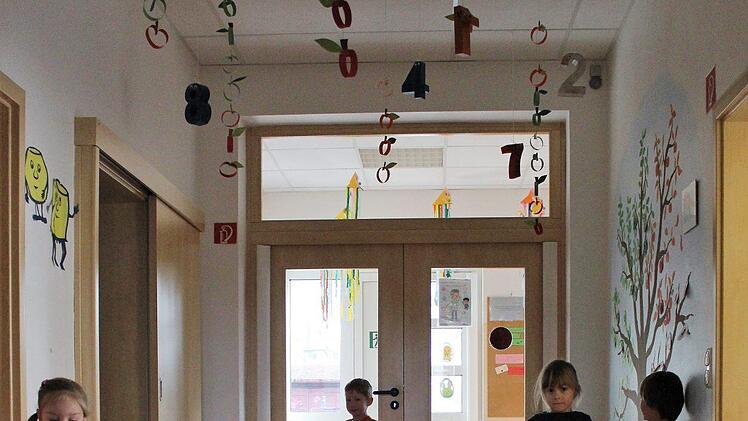 Im Flur des Kindergartens können sich die Kinder austoben.Julia Raab