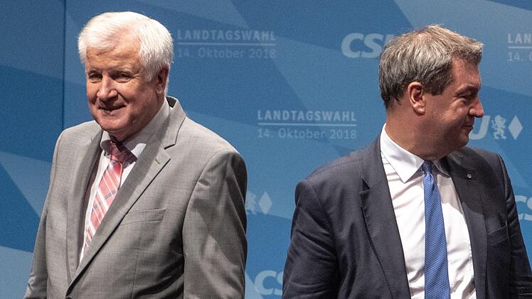 Die CSU ist vor der Landtagswahl in Bayern im Umfragetief. Was passiert, wenn das Wahlergebnis am Sonntag ähnlich schlecht wird? Tritt Markus Söder dann zurück?  Foto: Armin Weigel/dpa