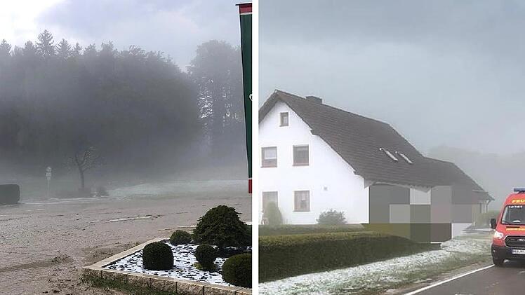 Alfeld: Überschwemmung droht Wohnhaus zu überfluten - Anwohner von Gewitter überrascht