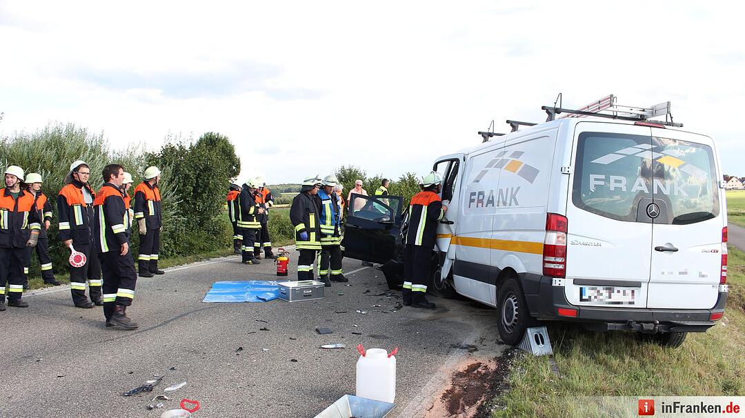 Unfall bei Wassertrüdingen im Landkreis Ansbach