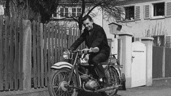 Reinhard Auschill mit seiner Hercules im Jahr 1966. Kreidler war damals nicht sein Ding.Foto: privat