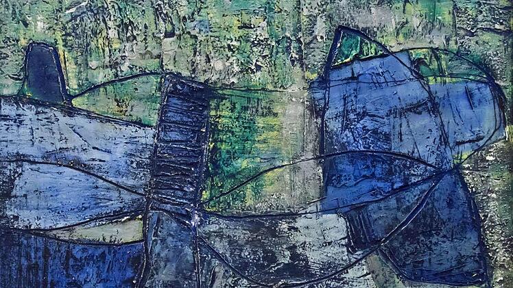 Karin Schöntag: Fische, Acrylmalerei. Foto: Jochen Berger