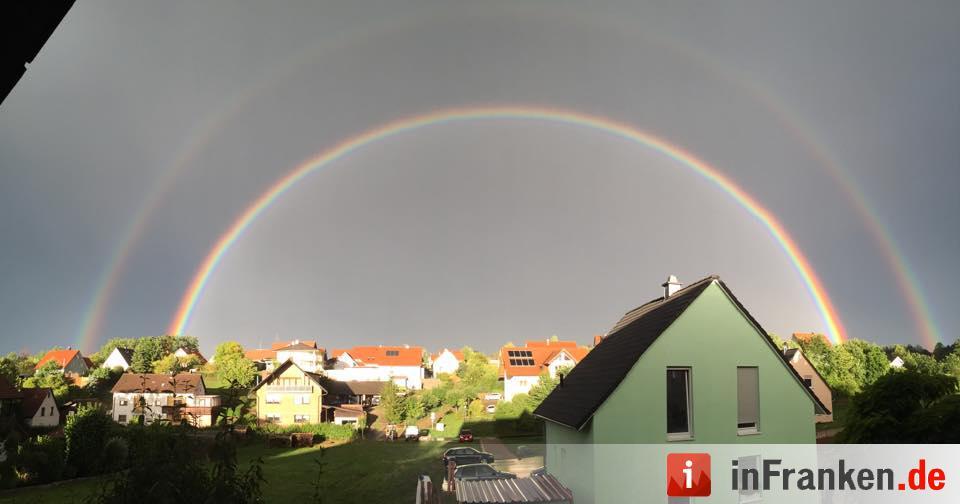 Gewitterfront über Bamberg und Umgebung