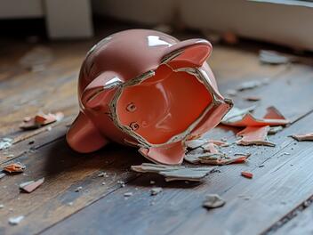Sparschwein, Notgroschen, Sparen, Geld, Inflation