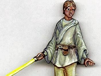 Zinnfiguren müssen nicht altbacken sein: Eine der modernen Fantasy-Figuren aus der Sammlung Klio zeigt Luke Skywalker, Held der "Star Wars"-Filme. Foto: Klio