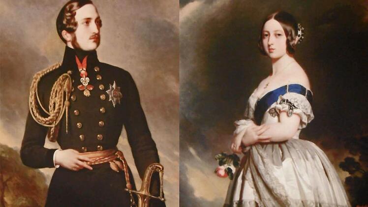Victoria und Albert - Gemälde von Franz Winterhalter, Coburg, Schloss Callenberg Foto: Jochen Berger