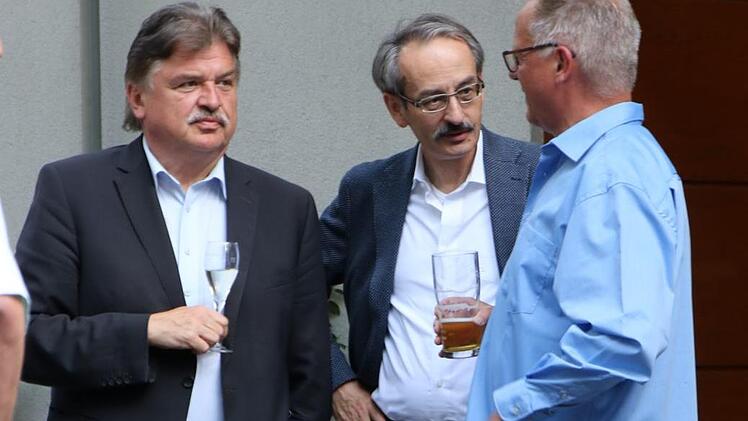 Begrüßung der Gäste zur BR-Lesernacht an der Naturbühne Trebgast  Foto: Jürgen Gärtner