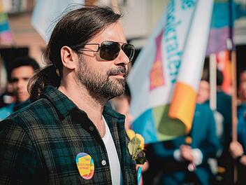 Sebastian Körber beim Christopher Street Day in München. Foto: p