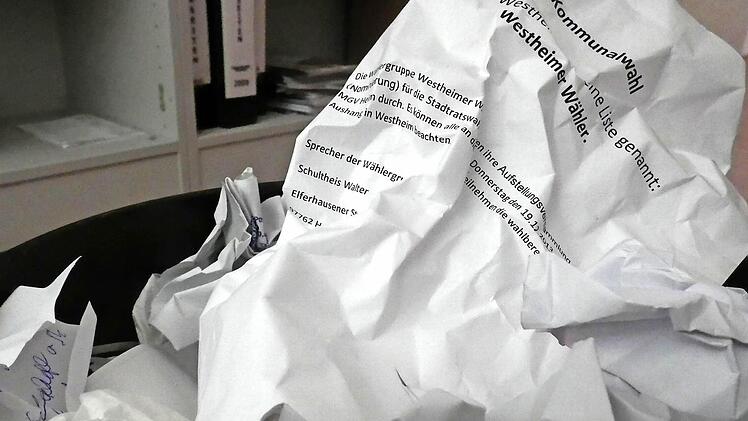 Eine Westheimer Liste ist noch nicht ganz Makulatur, doch es wird eng für eine neue Gruppierung.Foto: Arkadius Guzy