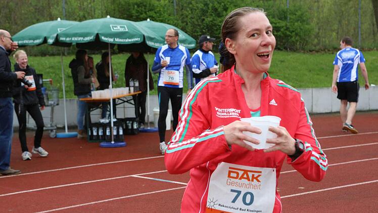 Eine Erfrischung verdient: Cordula Warmuth.