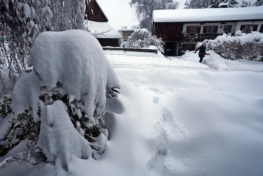 Wintereinbruch in Süddeutschland - Kaufbeuren