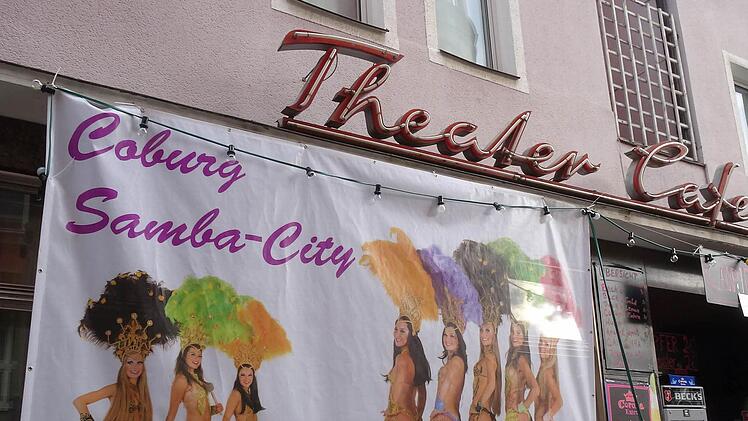 Samba-Plakat in der Theatergasse in CoburgFoto: Jochen Berger
