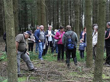 Über die Situation im Wald informieren sich nicht nur die Gemeinderäte, sondern beim Waldspaziergang auch die Bürger. So erfahren sie, wie es um die Einnahmen und Ausgaben steht.  Foto: G. Bauer