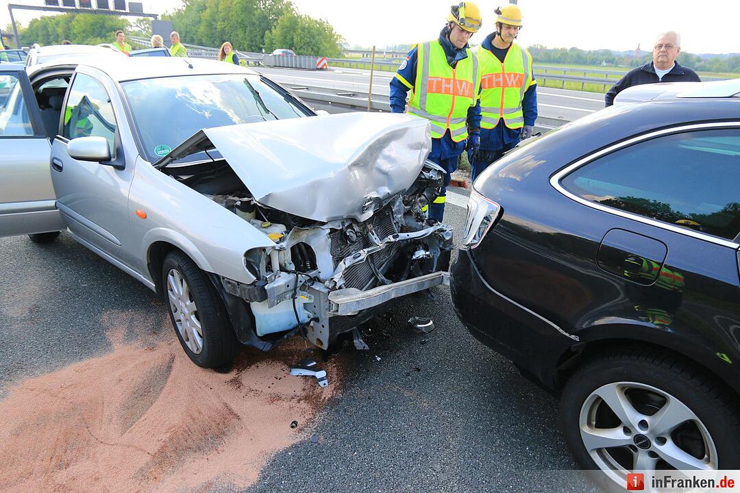 Unfall mit vier Autos bei Möhrendorf