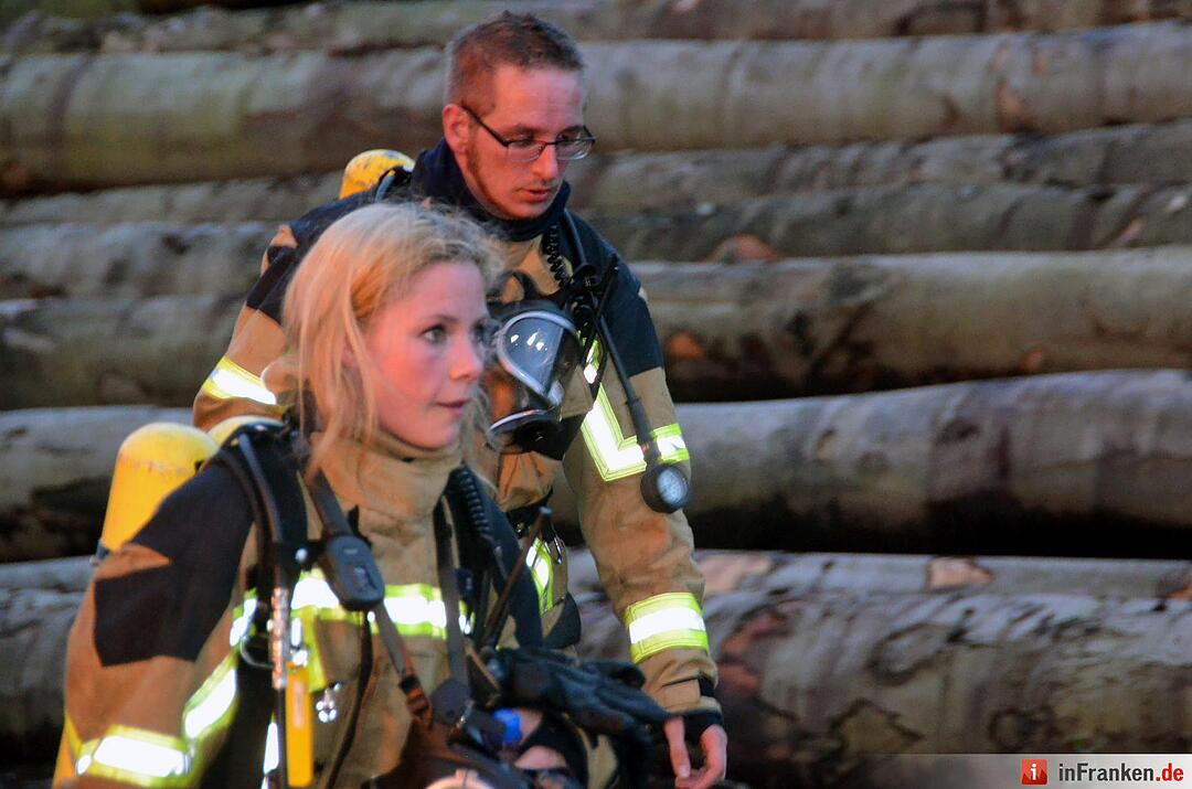 Brand im Sägewerk Untererthal